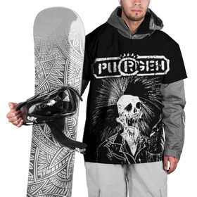 Накидка на куртку 3D с принтом Purgen , 100% полиэстер |  | punks | purgen | панки | пурген