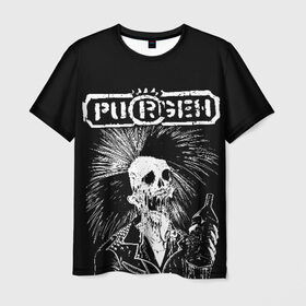 Мужская футболка 3D с принтом Purgen , 100% полиэфир | прямой крой, круглый вырез горловины, длина до линии бедер | punks | purgen | панки | пурген