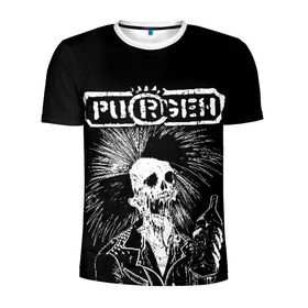 Мужская футболка 3D спортивная с принтом Purgen , 100% полиэстер с улучшенными характеристиками | приталенный силуэт, круглая горловина, широкие плечи, сужается к линии бедра | punks | purgen | панки | пурген