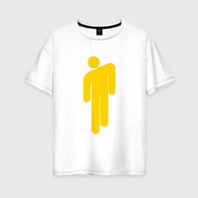 Женская футболка хлопок Oversize с принтом BILLIE EILISH (НА СПИНЕ) , 100% хлопок | свободный крой, круглый ворот, спущенный рукав, длина до линии бедер
 | be | billie | billie eilish | билли | билли айлиш