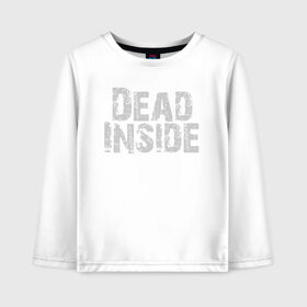 Детский лонгслив хлопок с принтом Dead inside , 100% хлопок | круглый вырез горловины, полуприлегающий силуэт, длина до линии бедер | dead inside | dont open | гуль | дед инсайт | дединсайт | дэд инсайт | дэдинсайт | интроверт | кен канеки | мертв внутри | мертвый внутри