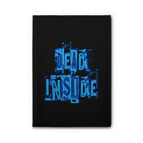 Обложка для автодокументов с принтом Dead inside , натуральная кожа |  размер 19,9*13 см; внутри 4 больших “конверта” для документов и один маленький отдел — туда идеально встанут права | dead inside | дед инсайд