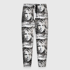 Мужские брюки 3D с принтом Kurt Cobain , 100% полиэстер | манжеты по низу, эластичный пояс регулируется шнурком, по бокам два кармана без застежек, внутренняя часть кармана из мелкой сетки | Тематика изображения на принте: 