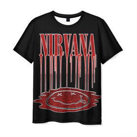Мужская футболка 3D с принтом Nirvana , 100% полиэфир | прямой крой, круглый вырез горловины, длина до линии бедер | bleach | blew | cobain | dave | geffen | hormoaning | in utero | incesticide | krist | kurt | nevermind | nirvana | novoselic | rock | vevo | геффен | курт кобейн | нирвана | рок