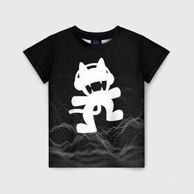 Детская футболка 3D с принтом MONSTERCAT , 100% гипоаллергенный полиэфир | прямой крой, круглый вырез горловины, длина до линии бедер, чуть спущенное плечо, ткань немного тянется | cat | monster | monster cat | monstercat | кот | монстеркет