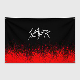 Флаг-баннер с принтом SLAYER (14) , 100% полиэстер | размер 67 х 109 см, плотность ткани — 95 г/м2; по краям флага есть четыре люверса для крепления | metal | music | rock | slayer | метал | музыка | рок