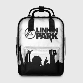 Женский рюкзак 3D с принтом LINKIN PARK , 100% полиэстер | лямки с регулируемой длиной, сверху ручки, чтобы рюкзак нести как сумку. Основное отделение закрывается на молнию, как и внешний карман. Внутри два дополнительных кармана, один из которых закрывается на молнию. По бокам два дополнительных кармашка, куда поместится маленькая бутылочка
 | chester bennington | linkin park | mike shinoda | линкин парк