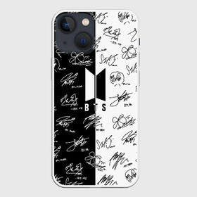 Чехол для iPhone 13 mini с принтом BTS АВТОГРАФЫ ,  |  | bangtan boys | bt21 | bts | бтс