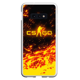 Чехол для Samsung S10E с принтом CS GO FIRE , Силикон | Область печати: задняя сторона чехла, без боковых панелей | astralis | awp | counter strike | cs go | cs go global offensive | faze clan | hyper beast | team liquid | астралис | тим ликвид | фейз клан | хайпер бист