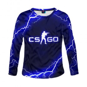 Женский лонгслив 3D с принтом CS GO LIGHTNING STYLE , 100% полиэстер | длинные рукава, круглый вырез горловины, полуприлегающий силуэт | astralis | awp | counter strike | cs go | cs go global offensive | faze clan | hyper beast | team liquid | thunder | астралис | молнии | тим ликвид | фейз клан | хайпер бист | шторм