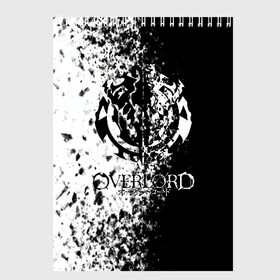 Скетчбук с принтом Overlord , 100% бумага
 | 48 листов, плотность листов — 100 г/м2, плотность картонной обложки — 250 г/м2. Листы скреплены сверху удобной пружинной спиралью | Тематика изображения на принте: overlord | аниме | гранж | лого | логотип | оверлорд | сериал | текстура
