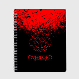 Тетрадь с принтом Overlord , 100% бумага | 48 листов, плотность листов — 60 г/м2, плотность картонной обложки — 250 г/м2. Листы скреплены сбоку удобной пружинной спиралью. Уголки страниц и обложки скругленные. Цвет линий — светло-серый
 | overlord | аниме | гранж | лого | логотип | оверлорд | сериал | текстура