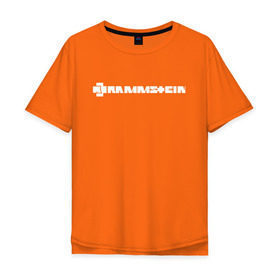 Мужская футболка хлопок Oversize с принтом RAMMSTEIN (НА СПИНЕ) , 100% хлопок | свободный крой, круглый ворот, “спинка” длиннее передней части | rammstein | рамштайн