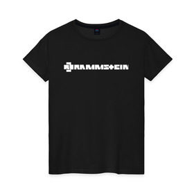 Женская футболка хлопок с принтом RAMMSTEIN (НА СПИНЕ) , 100% хлопок | прямой крой, круглый вырез горловины, длина до линии бедер, слегка спущенное плечо | Тематика изображения на принте: rammstein | рамштайн