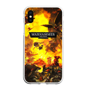 Чехол для iPhone XS Max матовый с принтом WARHAMMER 40K , Силикон | Область печати: задняя сторона чехла, без боковых панелей | Тематика изображения на принте: abaddon | armada | battlefleet gothic | black legion | warhammer 40k | абаддон | чёрный легион