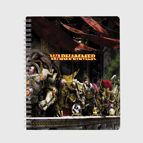 Тетрадь с принтом WARHAMMER 40K , 100% бумага | 48 листов, плотность листов — 60 г/м2, плотность картонной обложки — 250 г/м2. Листы скреплены сбоку удобной пружинной спиралью. Уголки страниц и обложки скругленные. Цвет линий — светло-серый
 | Тематика изображения на принте: abaddon | armada | battlefleet gothic | black legion | warhammer 40k | абаддон | чёрный легион