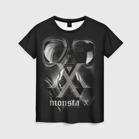 Женская футболка 3D с принтом Monsta X , 100% полиэфир ( синтетическое хлопкоподобное полотно) | прямой крой, круглый вырез горловины, длина до линии бедер | dramarama | edm | hyungwon | idol | im | j pop | jooheon | k pop | kihyun | kpop | minhyuk | mv | shownu | the code | wonho | вонхо | монста х | хип хоп