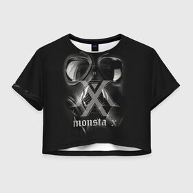 Женская футболка Cropp-top с принтом Monsta X , 100% полиэстер | круглая горловина, длина футболки до линии талии, рукава с отворотами | dramarama | edm | hyungwon | idol | im | j pop | jooheon | k pop | kihyun | kpop | minhyuk | mv | shownu | the code | wonho | вонхо | монста х | хип хоп