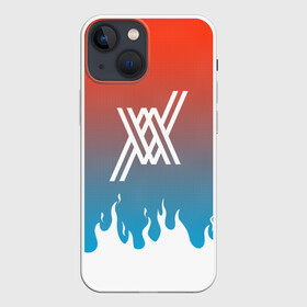 Чехол для iPhone 13 mini с принтом two XX flame ,  |  | Тематика изображения на принте: darling in the franxx | franxx. | zero two