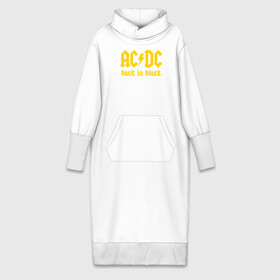 Платье удлиненное хлопок с принтом AC DC BACK IN BLACK ,  |  | ac dc | acdc | ас дс | асдс