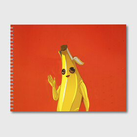 Альбом для рисования с принтом Banana , 100% бумага
 | матовая бумага, плотность 200 мг. | epic | fortnite | банан | фортнайт | эпик