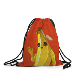 Рюкзак-мешок 3D с принтом Banana , 100% полиэстер | плотность ткани — 200 г/м2, размер — 35 х 45 см; лямки — толстые шнурки, застежка на шнуровке, без карманов и подкладки | epic | fortnite | банан | фортнайт | эпик