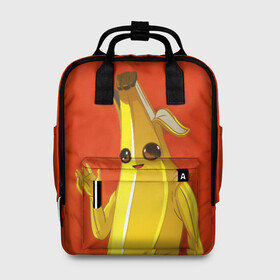 Женский рюкзак 3D с принтом Banana , 100% полиэстер | лямки с регулируемой длиной, сверху ручки, чтобы рюкзак нести как сумку. Основное отделение закрывается на молнию, как и внешний карман. Внутри два дополнительных кармана, один из которых закрывается на молнию. По бокам два дополнительных кармашка, куда поместится маленькая бутылочка
 | epic | fortnite | банан | фортнайт | эпик