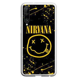 Чехол для Honor P30 с принтом NIRVANA , Силикон | Область печати: задняя сторона чехла, без боковых панелей | nirvana | smile | курт кобейн | нирвана | смайл