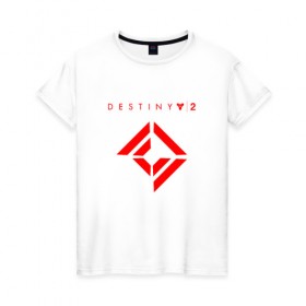 Женская футболка хлопок с принтом DESTINY , 100% хлопок | прямой крой, круглый вырез горловины, длина до линии бедер, слегка спущенное плечо | activision | bungie | destiny | destiny 2 | game | игры