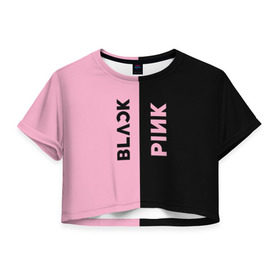 Женская футболка Cropp-top с принтом BLACKPINK , 100% полиэстер | круглая горловина, длина футболки до линии талии, рукава с отворотами | Тематика изображения на принте: black | blackpink | bts | jennie | jisoo | k pop | kim | lalisa | lisa | manoban | park | pink | rose | young | бтс | дженни | джису | ён | ким | лалиса | лиса | манобан | пак | розэ | че