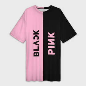 Платье-футболка 3D с принтом BLACKPINK ,  |  | Тематика изображения на принте: black | blackpink | bts | jennie | jisoo | k pop | kim | lalisa | lisa | manoban | park | pink | rose | young | бтс | дженни | джису | ён | ким | лалиса | лиса | манобан | пак | розэ | че