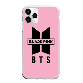 Чехол для iPhone 11 Pro матовый с принтом BTS and BLACKPINK , Силикон |  | Тематика изображения на принте: bangtan boys | black | blackpink | bt21 | bts | k pop | pink | rose | блек пинк | блекпинк | блэк пинк | блэкпинк | бтс