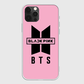 Чехол для iPhone 12 Pro Max с принтом BTS and BLACKPINK , Силикон |  | bangtan boys | black | blackpink | bt21 | bts | k pop | pink | rose | блек пинк | блекпинк | блэк пинк | блэкпинк | бтс