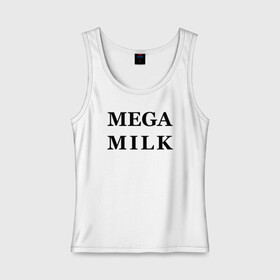 Женская майка хлопок с принтом mega milk , 95% хлопок, 5% эластан |  | ahegao | anime | mega milk | mega milk манга