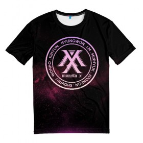 Мужская футболка 3D с принтом Monsta X , 100% полиэфир | прямой крой, круглый вырез горловины, длина до линии бедер | hyungwon | i.m | jooheon | k pop | kihyun | kpop | minhyuk | monbebe | monsta x | shownu | wonho | к поп | монста икс