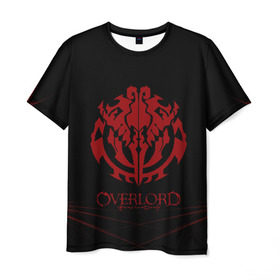 Мужская футболка 3D с принтом Overlord. , 100% полиэфир | прямой крой, круглый вырез горловины, длина до линии бедер | overlord | аниме | геометрия | лого | логотип | оверлорд | сериал