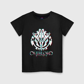 Детская футболка хлопок с принтом Overlord: Glitch. , 100% хлопок | круглый вырез горловины, полуприлегающий силуэт, длина до линии бедер | overlord | аниме | лого | логотип | оверлорд | сериал