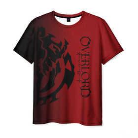 Мужская футболка 3D с принтом Overlord. , 100% полиэфир | прямой крой, круглый вырез горловины, длина до линии бедер | overlord | аниме | геометрия | градиент | лого | логотип | надпись | оверлорд | сериал