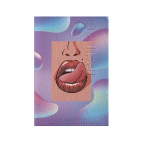 Обложка для паспорта матовая кожа с принтом Губы , натуральная матовая кожа | размер 19,3 х 13,7 см; прозрачные пластиковые крепления | lips | абстракт | губы | кожа | лицо | нос | родинка | сердечко | сердце