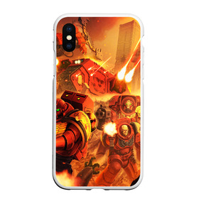 Чехол для iPhone XS Max матовый с принтом WARHAMMER 40K , Силикон | Область печати: задняя сторона чехла, без боковых панелей | Тематика изображения на принте: abaddon | armada | battlefleet gothic | black legion | warhammer 40k | абаддон | чёрный легион