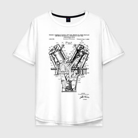 Мужская футболка хлопок Oversize с принтом Motor , 100% хлопок | свободный крой, круглый ворот, “спинка” длиннее передней части | ford | patent | авто | автомобиль | водитель | идея | история | мотор | патент | разработка | техника | трансмиссия | форд | чертеж | чертежи
