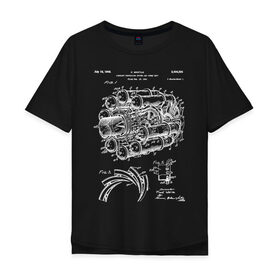 Мужская футболка хлопок Oversize с принтом Patent aircraft , 100% хлопок | свободный крой, круглый ворот, “спинка” длиннее передней части | aircraft | patent | двигатель | идея | история | космос | мощь | патент | разработка | самолет | турбина | чертеж | чертежи