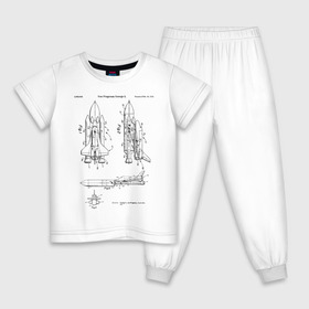 Детская пижама хлопок с принтом Patent nasa , 100% хлопок |  брюки и футболка прямого кроя, без карманов, на брюках мягкая резинка на поясе и по низу штанин
 | nasa | patent | идея | история | корабль | космос | наса | патент | разработка | чертеж | чертежи