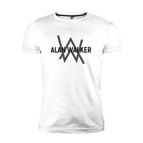 Мужская футболка премиум с принтом ALAN WALKER , 92% хлопок, 8% лайкра | приталенный силуэт, круглый вырез ворота, длина до линии бедра, короткий рукав | alan walker | dj | dj walkzz | faded | music | алан уокер | диджей | дип хаус | клубная | клубняк | музыка | электро хаус