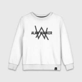 Детский свитшот хлопок с принтом ALAN WALKER , 100% хлопок | круглый вырез горловины, эластичные манжеты, пояс и воротник | Тематика изображения на принте: alan walker | dj | dj walkzz | faded | music | алан уокер | диджей | дип хаус | клубная | клубняк | музыка | электро хаус