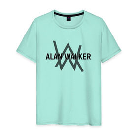 Мужская футболка хлопок с принтом ALAN WALKER , 100% хлопок | прямой крой, круглый вырез горловины, длина до линии бедер, слегка спущенное плечо. | alan walker | dj | dj walkzz | faded | music | алан уокер | диджей | дип хаус | клубная | клубняк | музыка | электро хаус