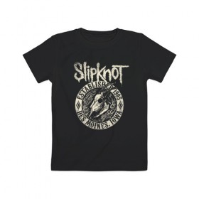 Детская футболка хлопок с принтом Slipknot , 100% хлопок | круглый вырез горловины, полуприлегающий силуэт, длина до линии бедер | slipknot | we are not your kind | альтернативный метал | грув метал | метал | музыка | ню метал | слипнот