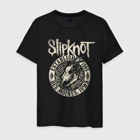 Мужская футболка хлопок с принтом Slipknot , 100% хлопок | прямой крой, круглый вырез горловины, длина до линии бедер, слегка спущенное плечо. | slipknot | we are not your kind | альтернативный метал | грув метал | метал | музыка | ню метал | слипнот