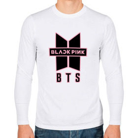Мужской лонгслив хлопок с принтом BTS and BLACKPINK , 100% хлопок |  | bangtan boys | black | blackpink | bt21 | bts | k pop | pink | rose | блек пинк | блекпинк | блэк пинк | блэкпинк | бтс