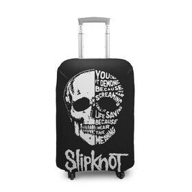 Чехол для чемодана 3D с принтом Slipknot , 86% полиэфир, 14% спандекс | двустороннее нанесение принта, прорези для ручек и колес | slipknot | we are not your kind | альтернативный метал | грув метал | метал | музыка | ню метал | слипнот